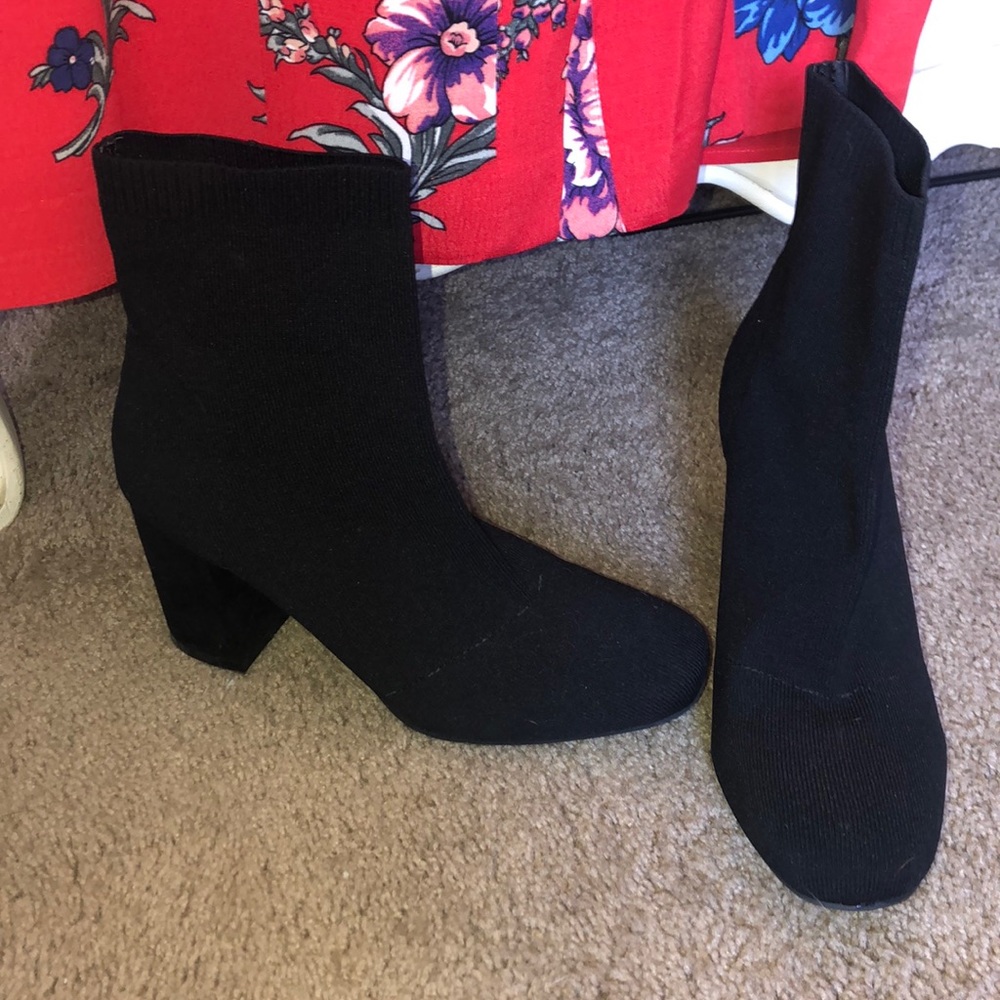 Black sock booties by MIA size 8